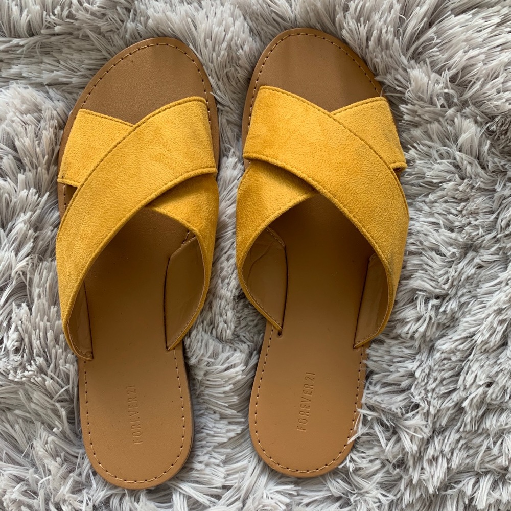 Yellow Crisscross sandals